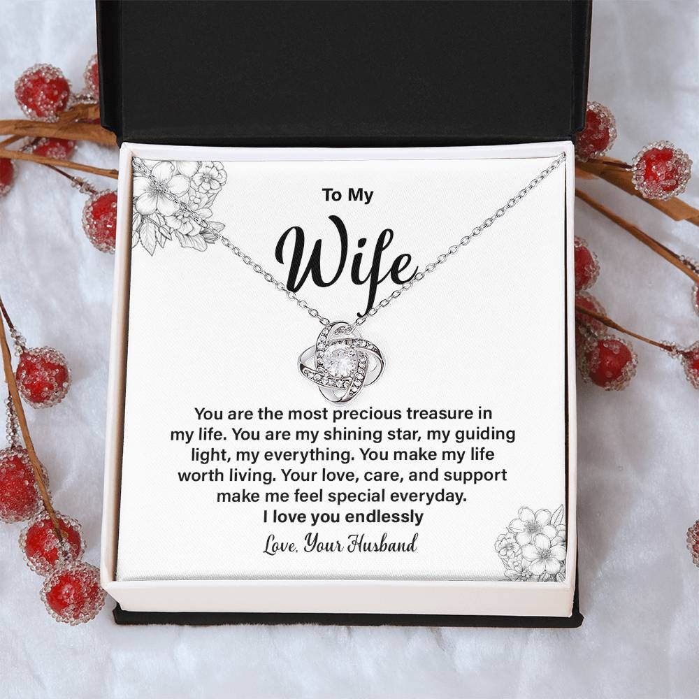Wife Necklace Gift from Husband with Gift Card