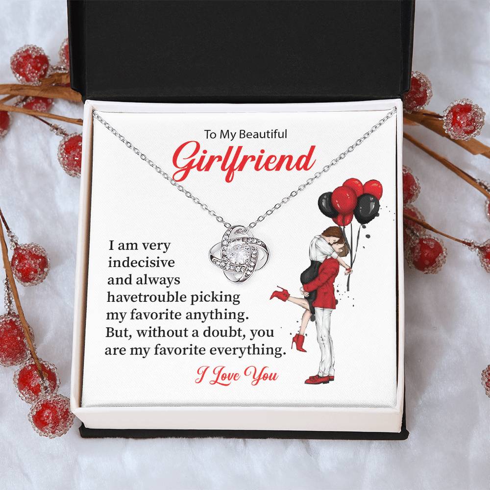 Romantic Necklace for Girlfriend with Gift Card Box