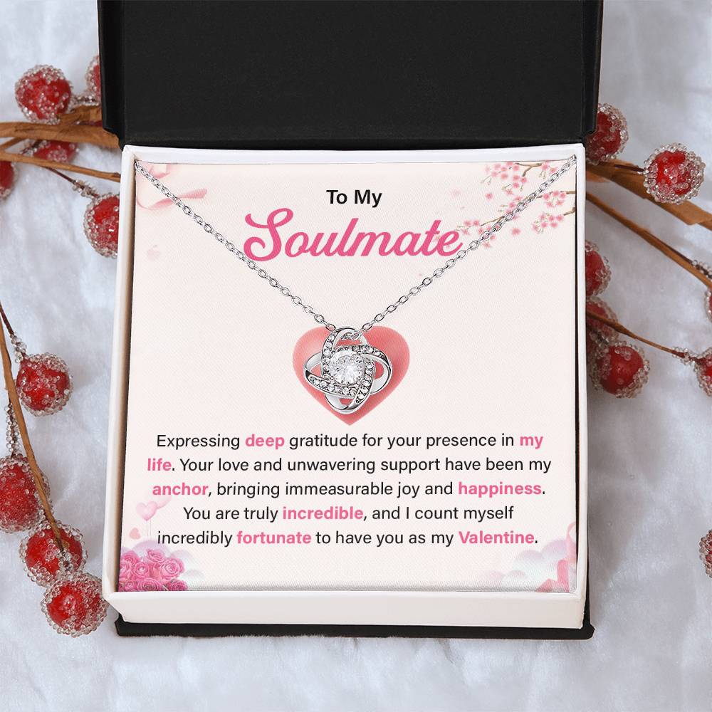 Valentine’s Day Necklace for Soulmate with Message Card