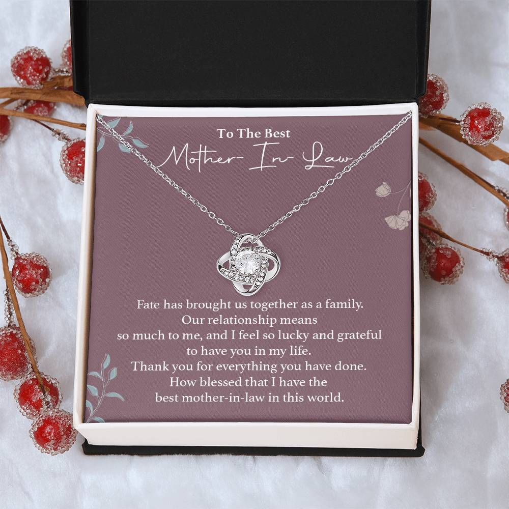 To The Best Mother-in-law Necklace Necklace For Thanking Mother-in-law Necklace For Mother-in-law On Wedding Day Necklace For Groom’s Mother Special Bond With Mother-in-law Necklace Sentimental Keepsake For Mother-in-law Best Mother-in-law Necklace Gift