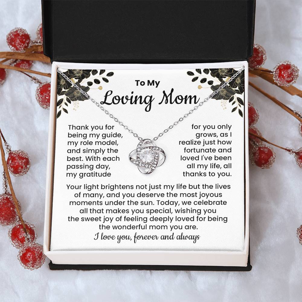 Loving Mom Necklace Gift from Daughter or Son