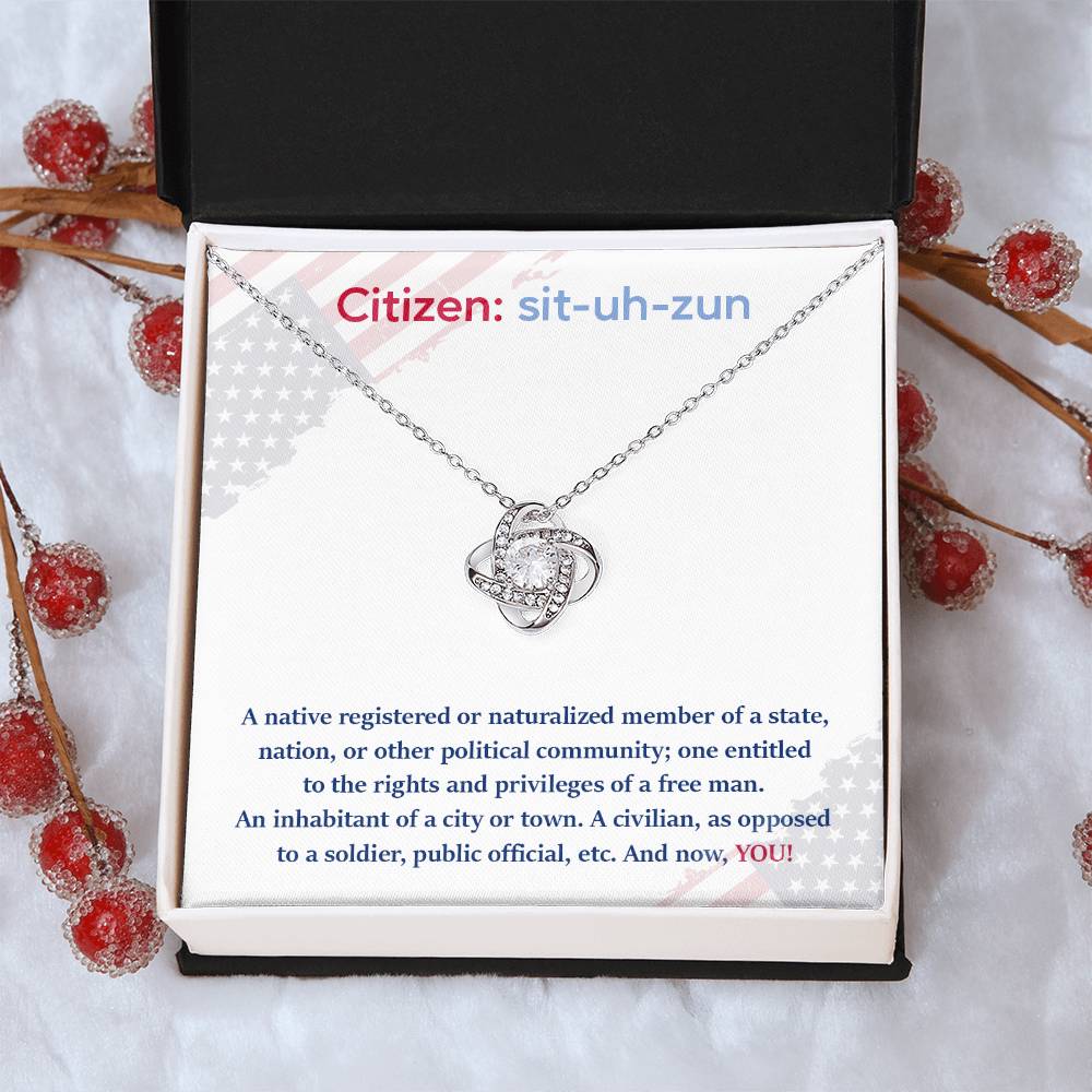 Citizen Necklace Citizen Necklace For New U.s. Citizen Gift For New American Citizen Necklace For Official U.s. Citizen Celebrate Your Freedom Necklace Necklace For U.s. Citizenship Journey Necklace With U.s. Citizen Message Gift For U.s. Citizenship