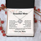 Mother Necklace Gift from Daughter – with Message Card