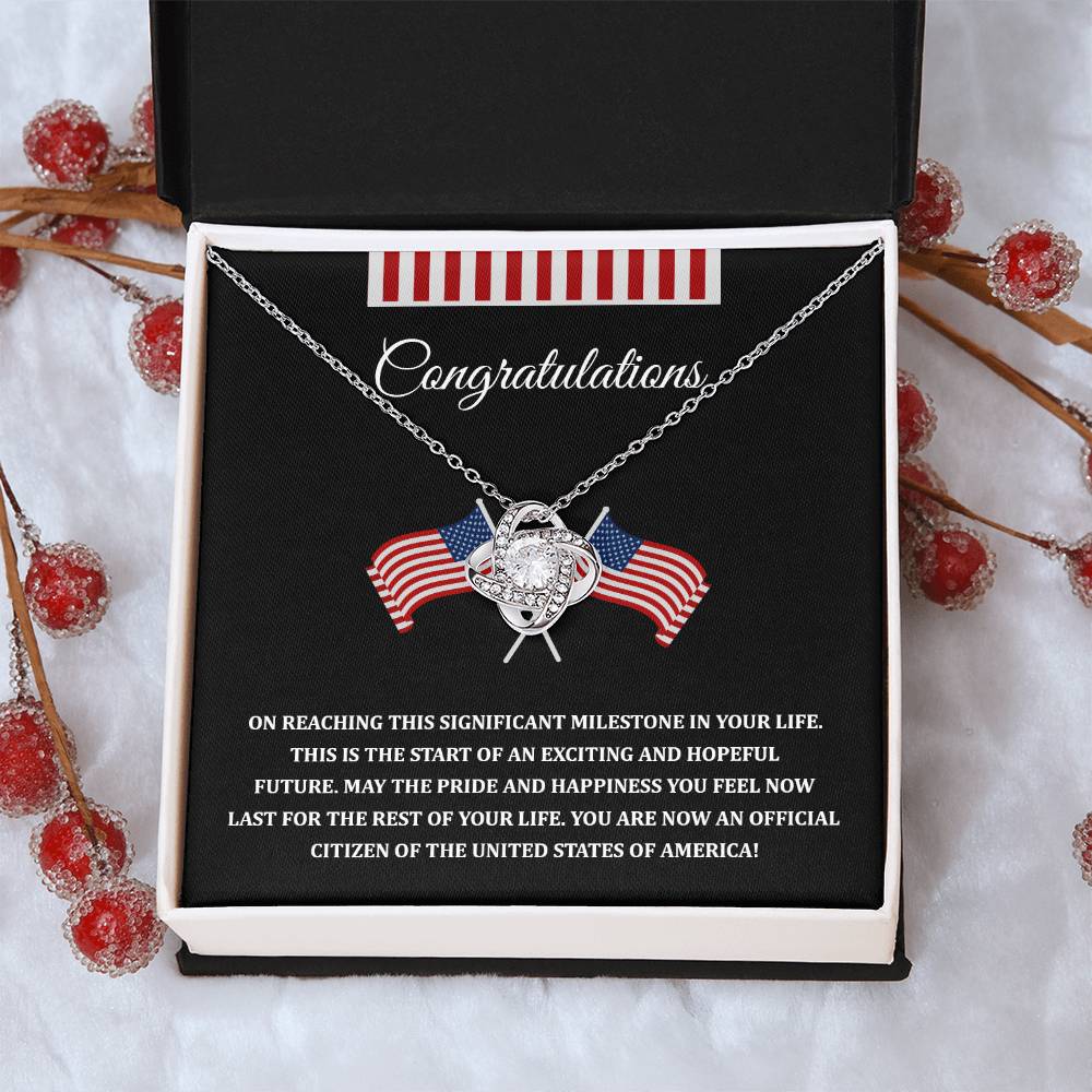 Congratulations Necklace For New U.s. Citizen Necklace For New U.s. Citizen Gift For New U.s. Citizen Journey Necklace For Proud New Citizen Jewelry For U.s. Citizenship Celebration Gift For Citizenship Milestone Jewelry For New U.s. Citizen Necklace