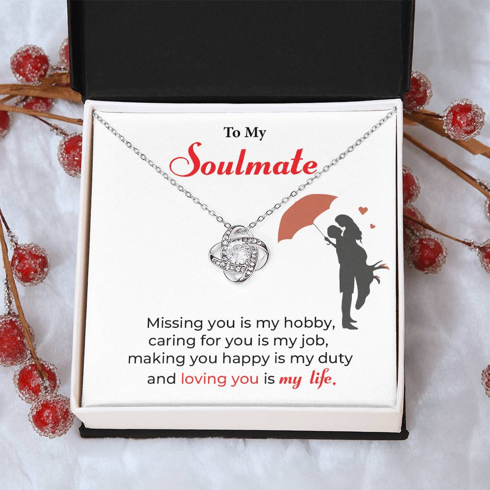 Soulmate Necklace Gift for Her – Message Card Box