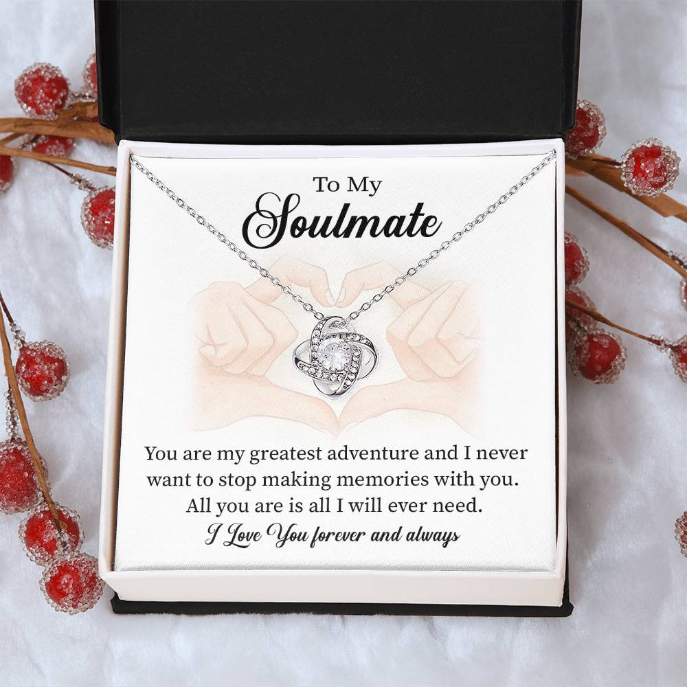 Soulmate Necklace Gift for Her with Message Card