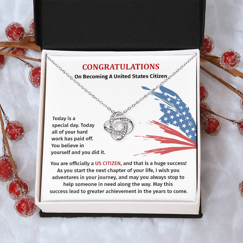 Congratulations Necklace For New U.s. Citizen Necklace For New U.s. Citizen Gift For U.s. Citizenship Success Jewelry For New U.s. Citizen Necklace For Bright And Hopeful Future Jewelry For Citizenship Celebration Gift For Citizenship Milestone