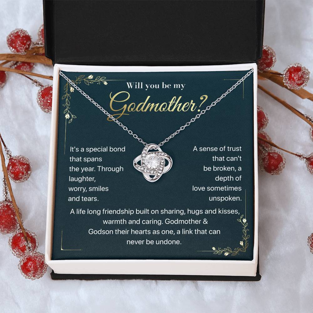 Will you be my Godmother Endless Support Necklace Bright Future Necklace Faithful Godmother Jewelry Strength In Unity Necklace Empowering Presence Jewelry Enduring Bond Necklace Emotional Support Pendant Inspirational Connection Jewelry