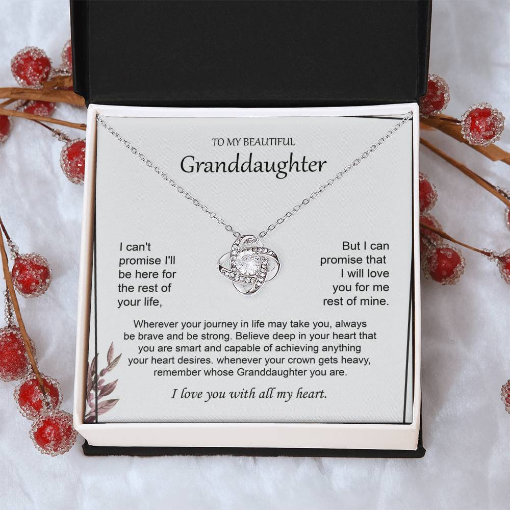 Granddaughter Necklace from Grandma with Message Card