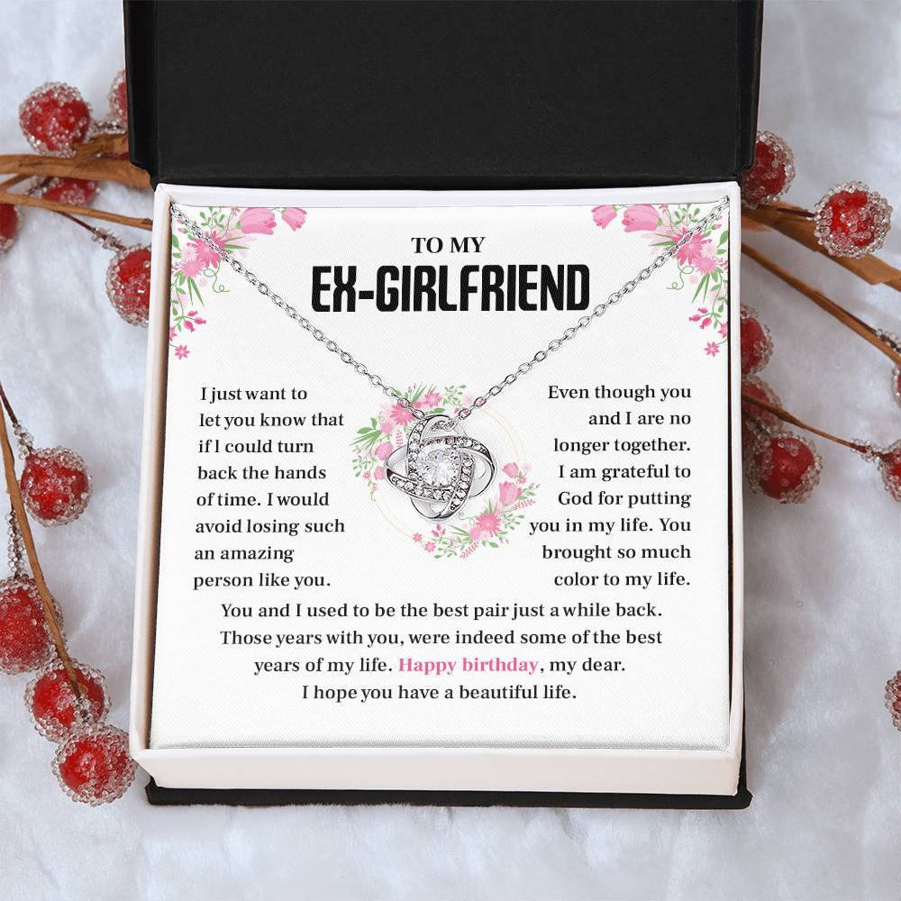 Ex-Girlfriend Birthday Necklace with Apology Card