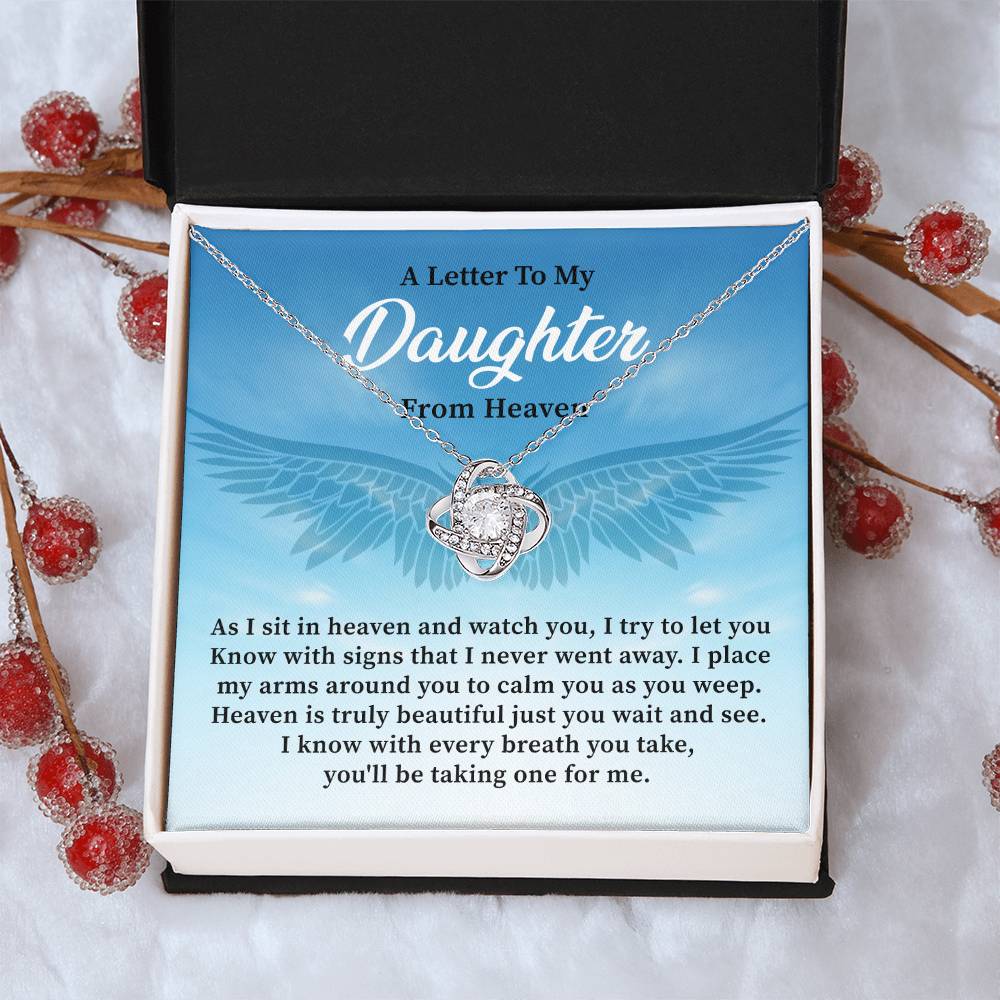 A little To My Daughter From Heaven I Know With Every Breath You Take You'll Be Taking One For Me