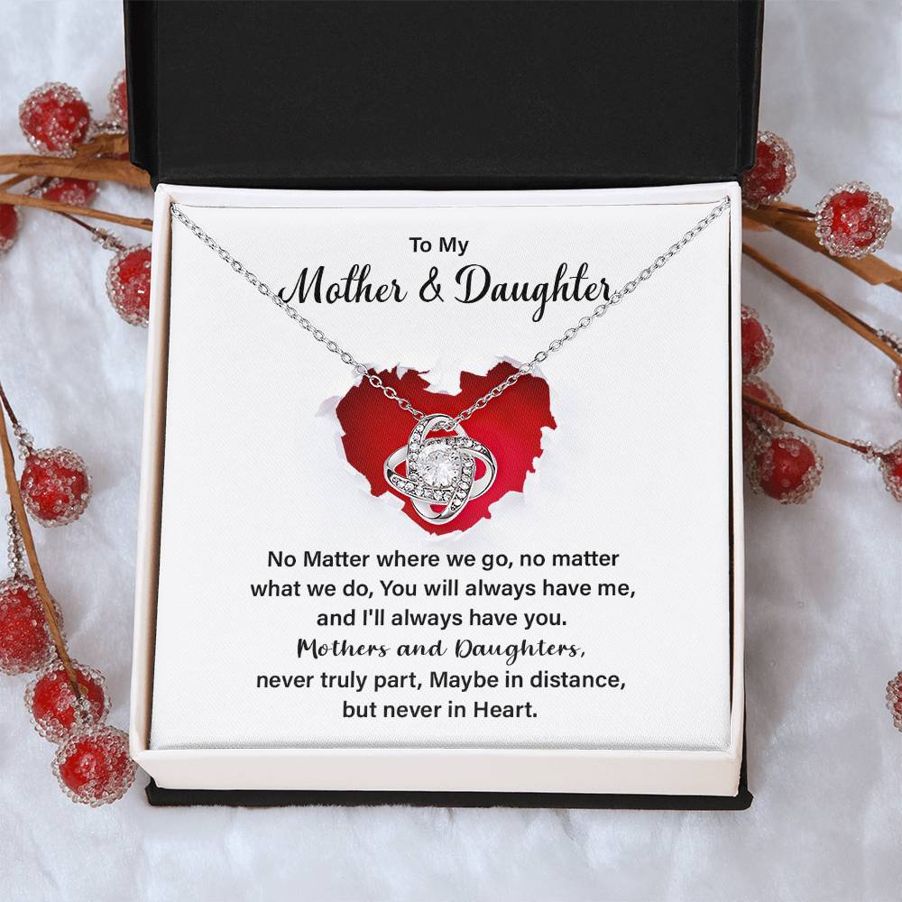 Mother and Daughter Necklace Gift – with Gift Box