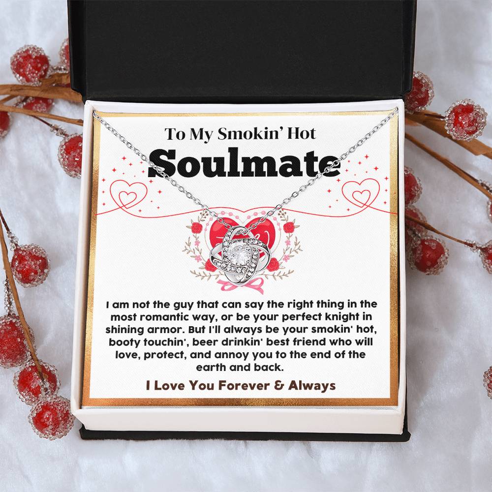 Soulmate Necklace Gift with Love Message Card