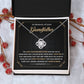 Necklace Gift in Memory of Grandfather With Message Card