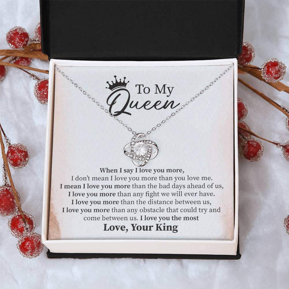 To My Queen Necklace from Husband with Card