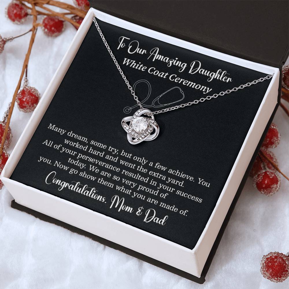 To Our Amazing Daughter On Your White Coat Ceremony Best Wishes Necklace You Are Amazing Necklace Personal Growth Jewelry Motivational Jewelry For New Beginnings Emotional Connection Necklace Meaningful Gift From Parents Congratulations Necklace