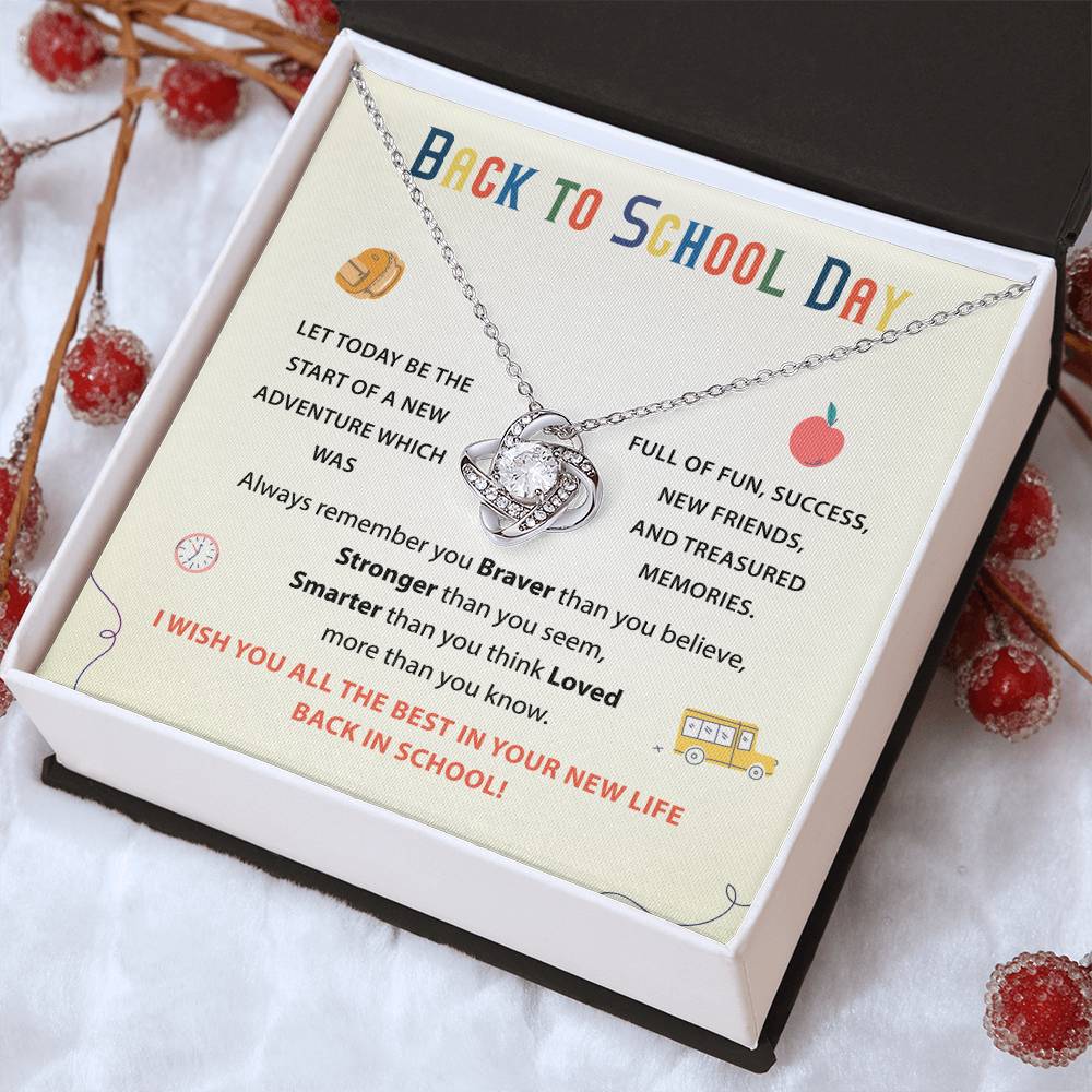 Back To School Necklace Gift Back To School Gift Fun And Success Jewelry Meaningful Gift For Students Supportive Jewelry For Kids Unique Gift For School Reminder Of Love Necklace Necklace For New Adventures