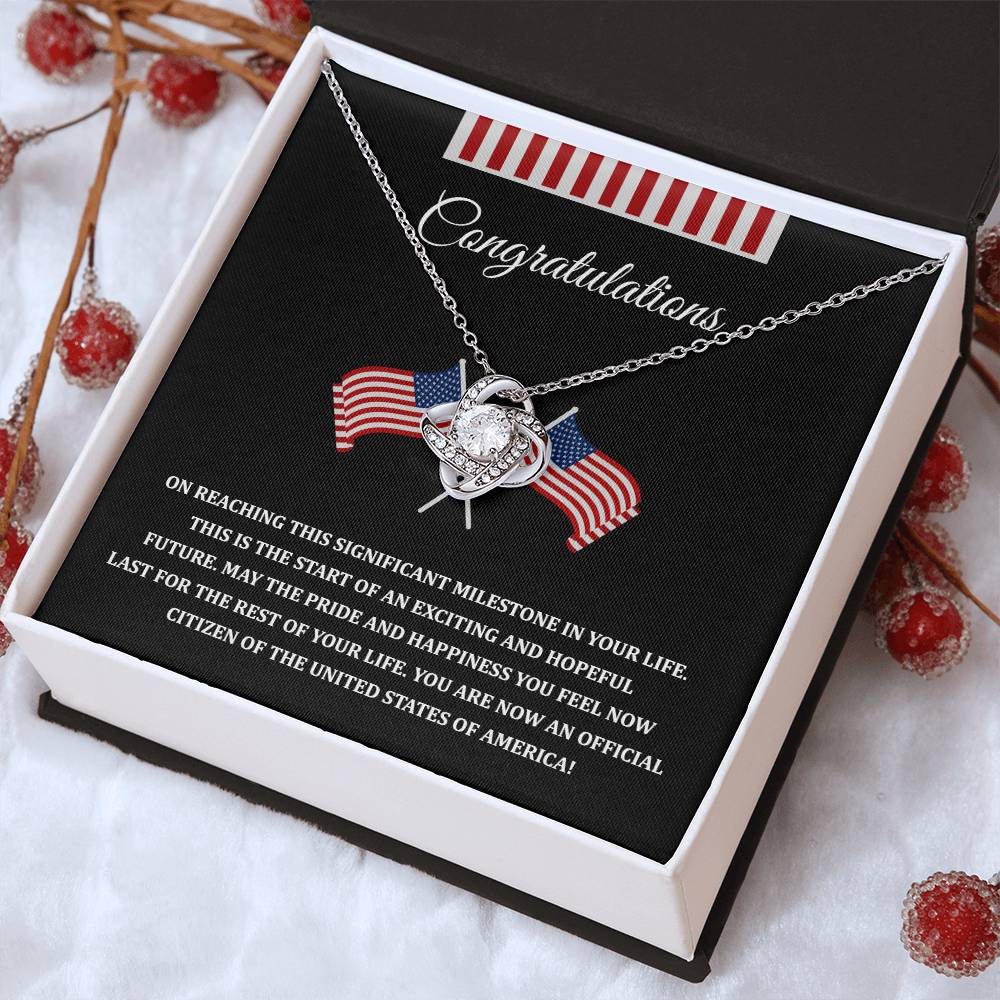 Congratulations Necklace For New U.s. Citizen Necklace For New U.s. Citizen Gift For New U.s. Citizen Journey Necklace For Proud New Citizen Jewelry For U.s. Citizenship Celebration Gift For Citizenship Milestone Jewelry For New U.s. Citizen Necklace