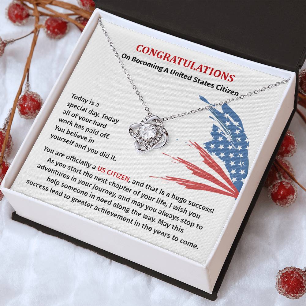 Congratulations Necklace For New U.s. Citizen Necklace For New U.s. Citizen Gift For U.s. Citizenship Success Jewelry For New U.s. Citizen Necklace For Bright And Hopeful Future Jewelry For Citizenship Celebration Gift For Citizenship Milestone