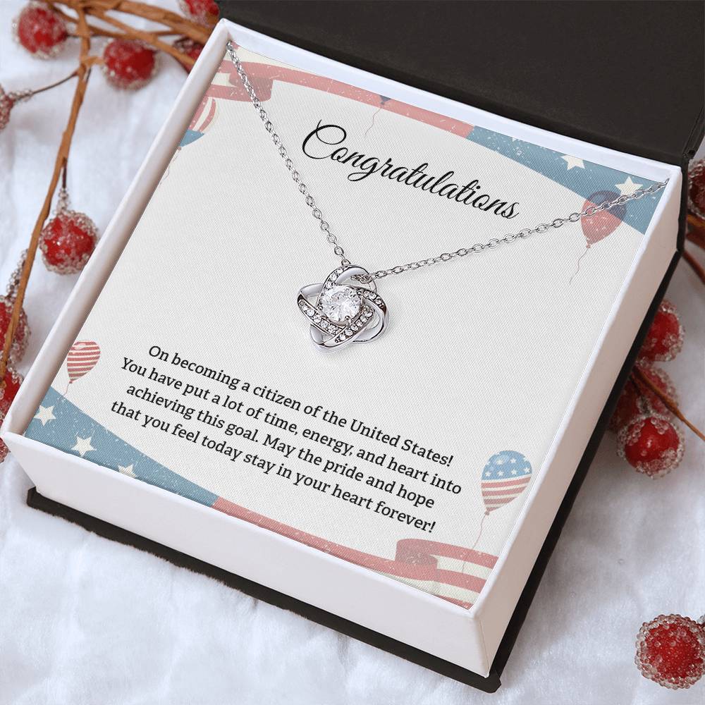 Congratulations Necklace For New U.s. Citizen Necklace For New U.s. Citizen Gift For New American Citizen Necklace With Citizenship Message U.s. Citizenship Celebration Gift Gift For New U.s. Patriot Jewelry For New U.s. Citizen Gift For Citizenship