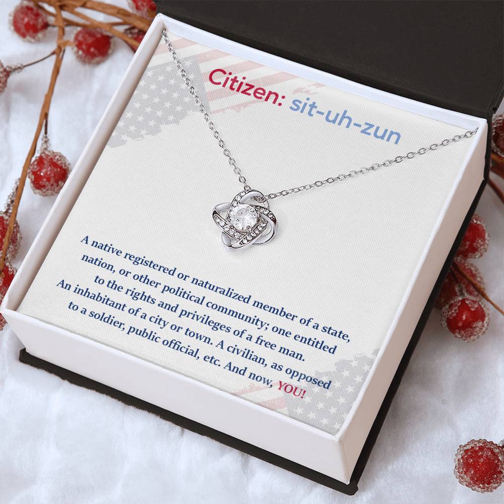 Citizen Necklace Citizen Necklace For New U.s. Citizen Gift For New American Citizen Necklace For Official U.s. Citizen Celebrate Your Freedom Necklace Necklace For U.s. Citizenship Journey Necklace With U.s. Citizen Message Gift For U.s. Citizenship