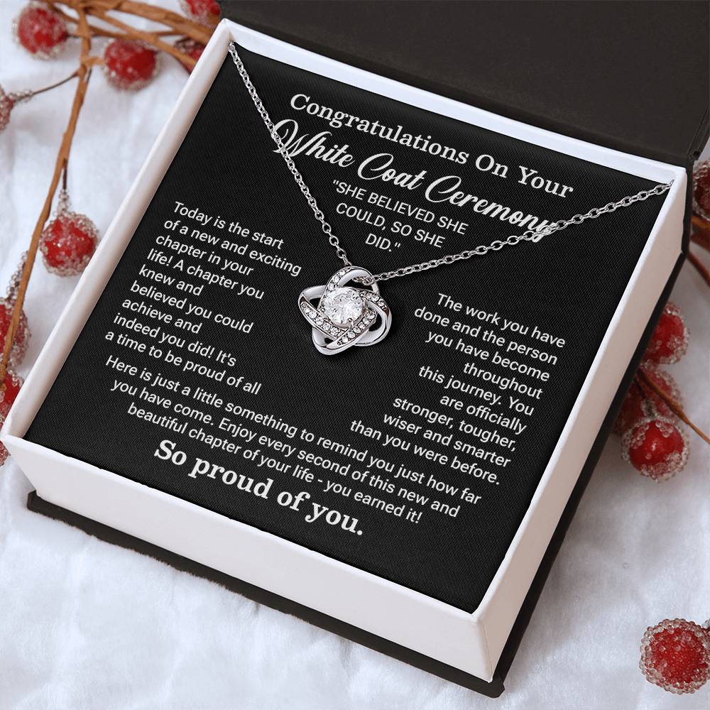 Congratulations On Your New White Coat Ceremony Congratulations Necklace White Coat Ceremony Inspirational Jewelry Gift New Chapter Necklace Meaningful Gift For Graduates Emotional Connection Necklace Motivational Jewelry