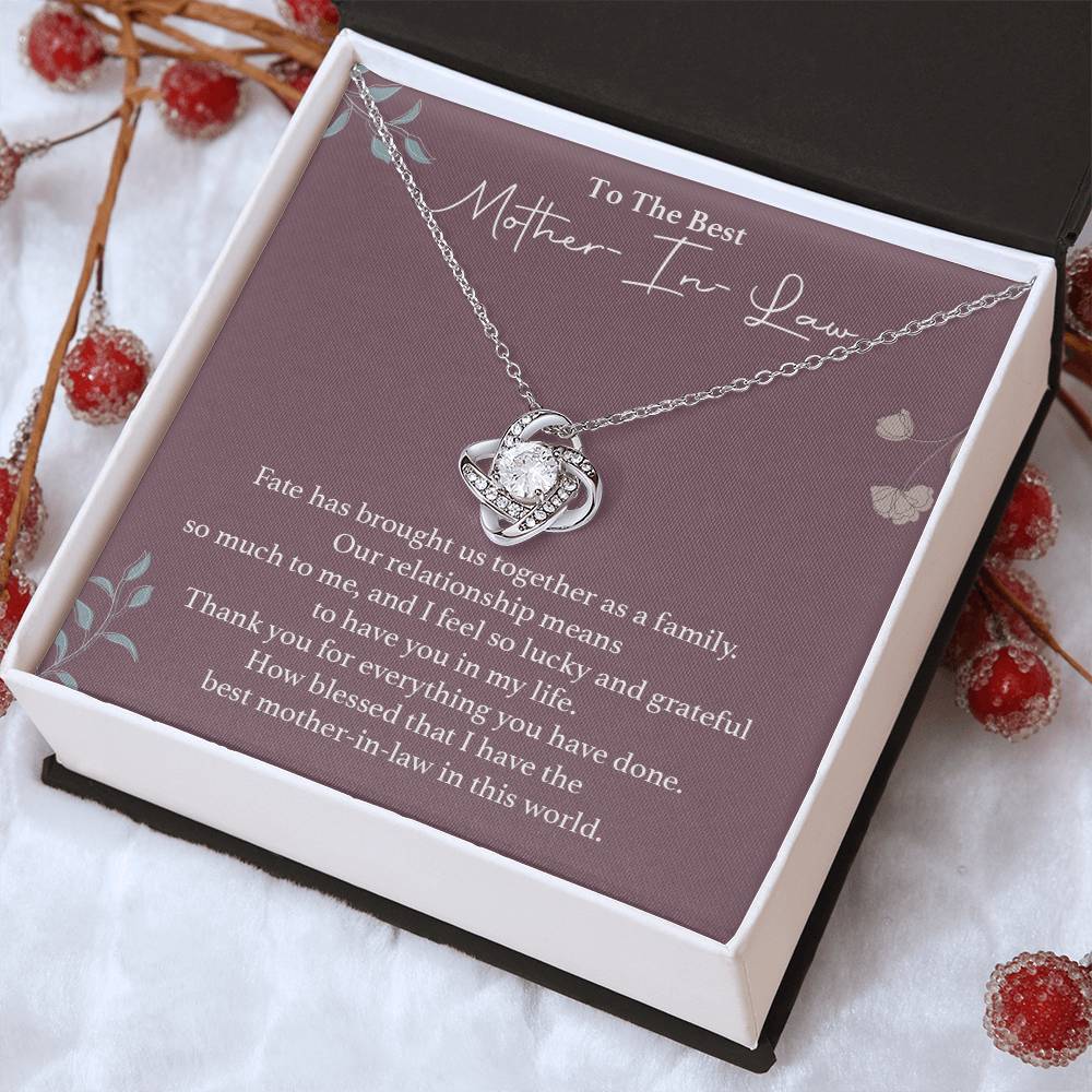 To The Best Mother-in-law Necklace Necklace For Thanking Mother-in-law Necklace For Mother-in-law On Wedding Day Necklace For Groom’s Mother Special Bond With Mother-in-law Necklace Sentimental Keepsake For Mother-in-law Best Mother-in-law Necklace Gift