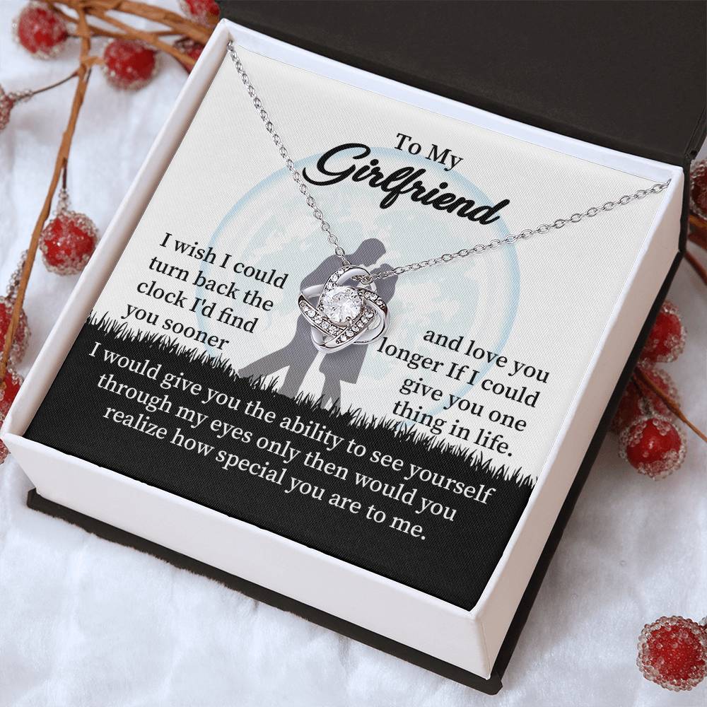 Girlfriend Necklace Gift with Message Card and Gift Box