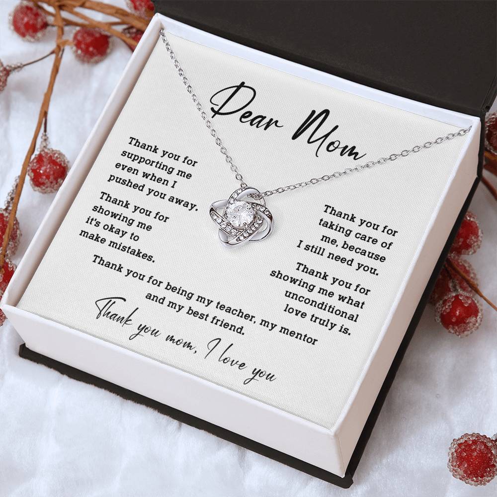 Dear Mom Dear Mom Necklace Gift Heartfelt Gift For Mom Bond With Mom Necklace Forever Loved Mom Necklace Thoughtful Gift For Mom Unique Gift For Mother-child Bond Meaningful Gift For Mom Special Occasion Gift For Mom Unique Family Bond Necklace