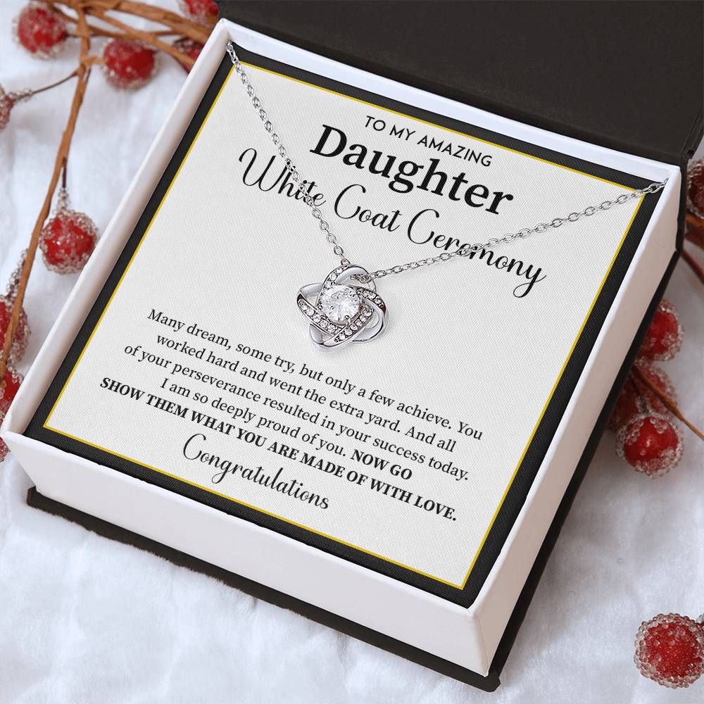 White Coat Ceremony Gift For Daughter Necklace With Gift Box