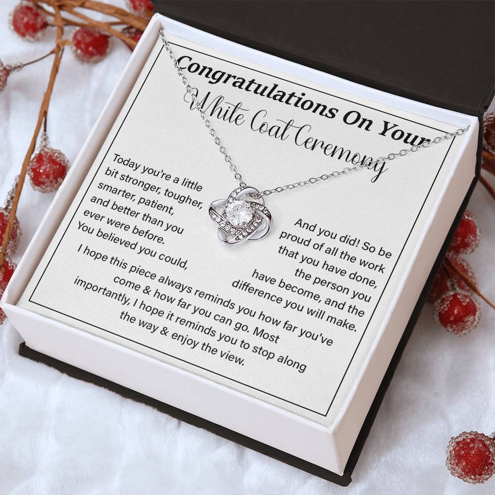 Congratulations On Your White Coat Ceremony Enjoy The View Necklace Best Wishes Necklace Personal Growth Jewelry  Motivational Jewelry Daily Inspiration Necklace Meaningful Gift For Graduates Congratulations Necklace