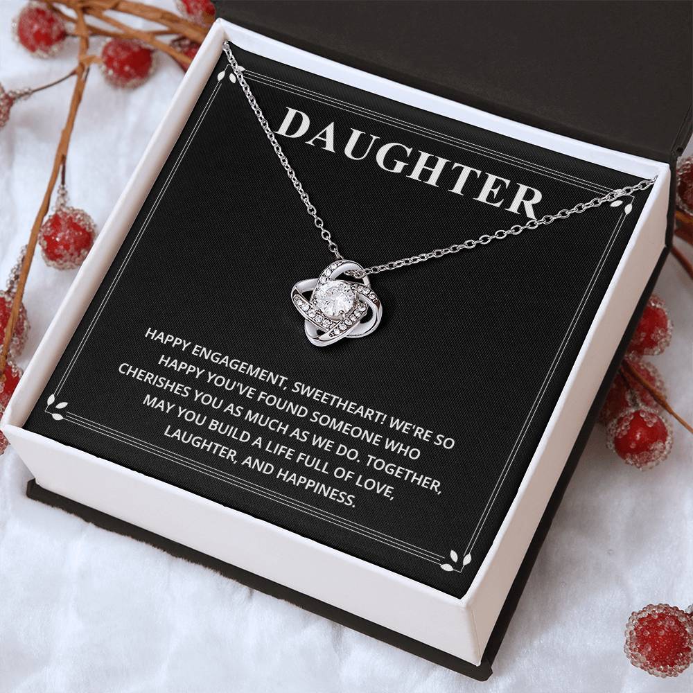 Daughter Happy Engagement Necklace Daughter Engagement Necklace Happy Engagement Gift For Daughter Sentimental Gift For Daughter’s Engagement Jewelry Gift For Daughter’s Engagement Daughter Love And Joy Gift Meaningful Engagement Gift For Daughter