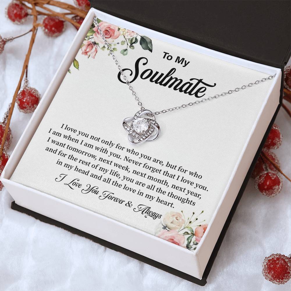 Romantic Soulmate Necklace Gift with Message Card