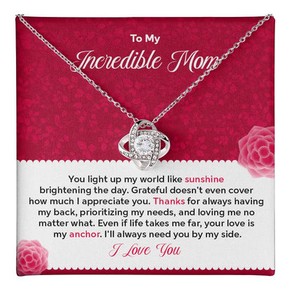 Mother Necklace Gift with Heartfelt Card
