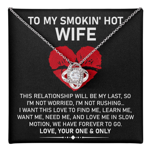 Smokin’ Hot Wife Necklace with Love Message Card