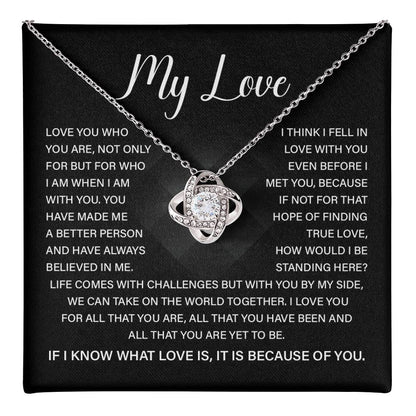 Romantic Necklace Gift for Her With Message & Luxury Box