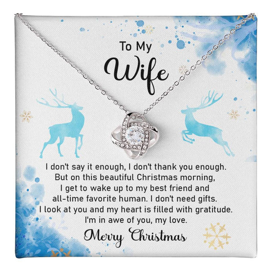 Christmas Necklace Gift for Wife from Husband With Message Card