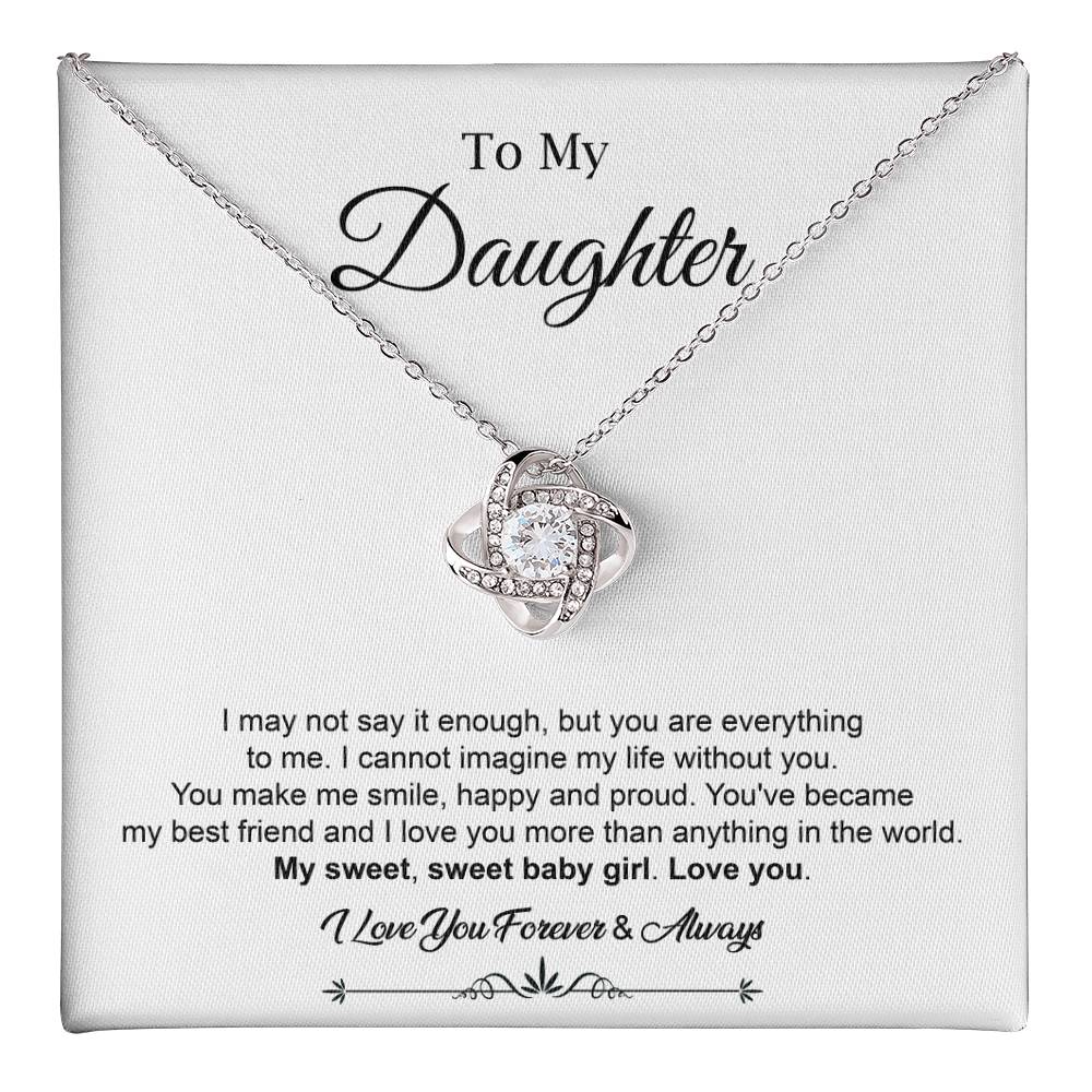 Daughter Necklace Gift – Sweet Baby Girl Message