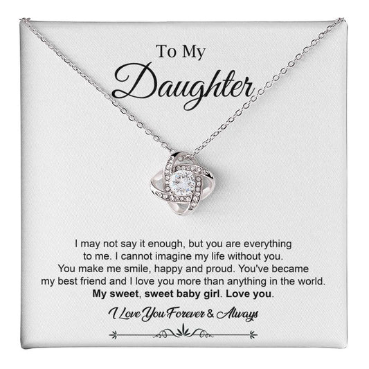 Daughter Necklace Gift – Sweet Baby Girl Message