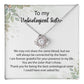 Unbiological Sister Necklace Gift with Heartfelt Note