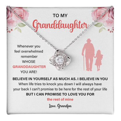 Granddaughter Gift from Grandpa – Love Note Necklace