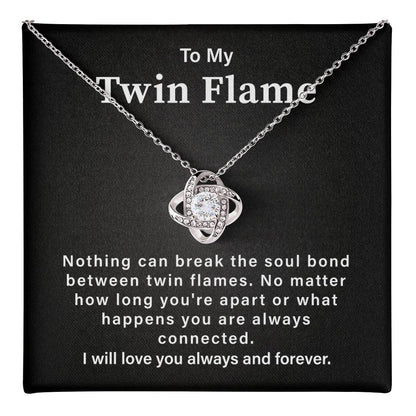 Twin Flame Necklace Gift for Soulmate With Message Card