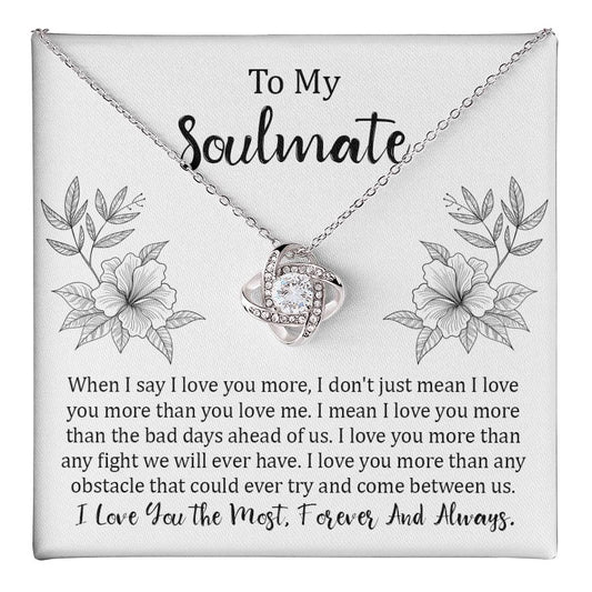 Soulmate Gift Necklace with Sentimental Message Card