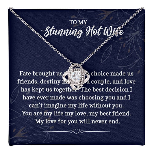 Necklace Gift for Wife from Husband with Love Card