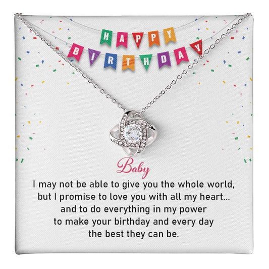 Birthday Necklace Gift for Girlfriend with Love Card