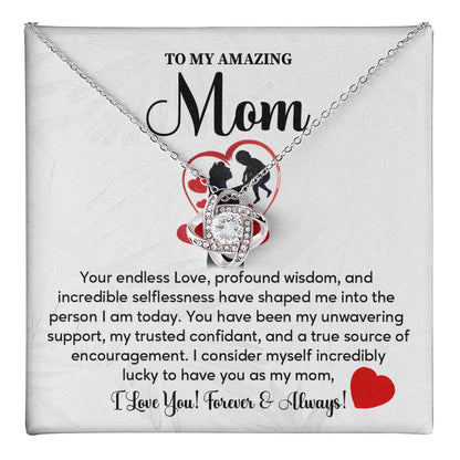 Amazing Mom Necklace Gift from Daughter – Gift Box