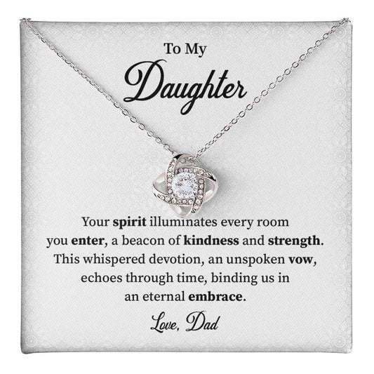 Dad to Daughter Necklace Gift with Message Card