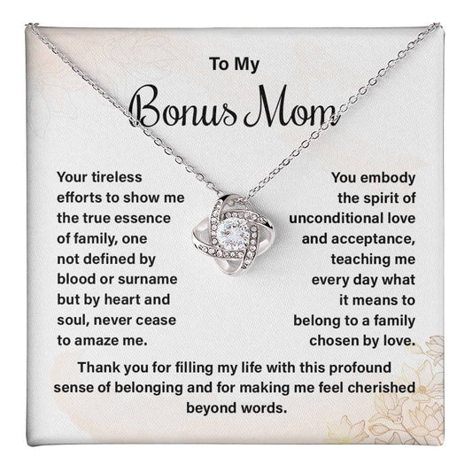 Bonus Mom Necklace from Daughter – Heartfelt Message Gift