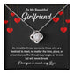To My Beautiful Girlfriend – Necklace with Message Card