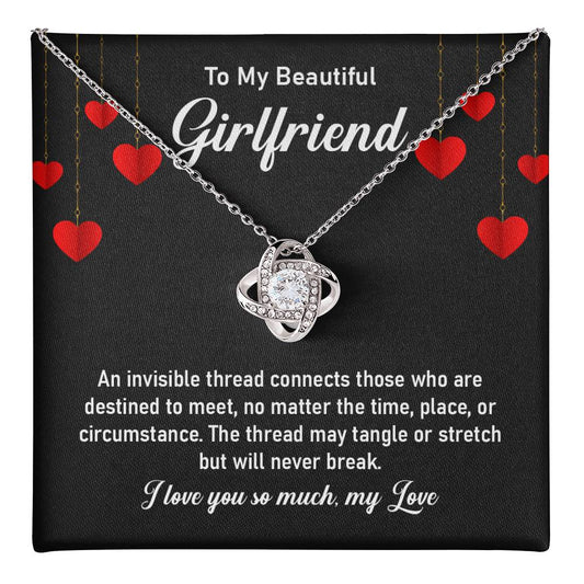 To My Beautiful Girlfriend – Necklace with Message Card